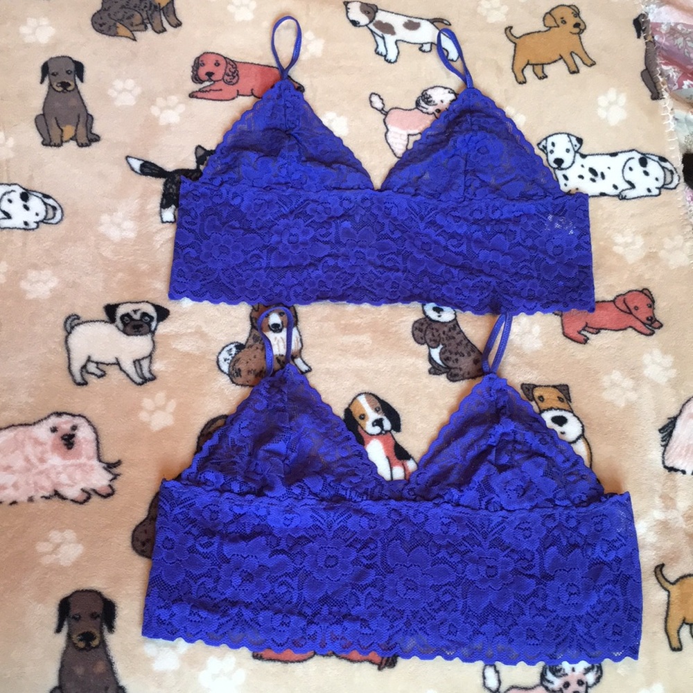 Lace Bralette - Royal Blue Women's Intimates